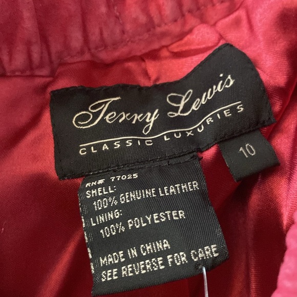 TERRY LEWIS Classic Luxuries Suede Leather Lined Pants 10 VINTAGE - Picture 7 of 12